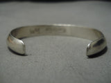 Striking Vintage Native American Navajo Rectangular Turquoise Sterling Silver Bracelet-Nativo Arts