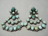 One Of Best Vintage Native American Navajo Royston Turquoise Sterling Silver Earrings-Nativo Arts