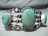 Breathtaking Native American Navajo Royston Turquoise Sterling Silver Bracelet-Nativo Arts