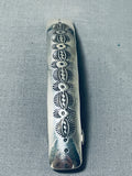 Impressive Native American Navajo Sterling Silver Hair Barrette-Nativo Arts