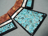 Native American Intricate Detailed!! Santo Domingo Turquoise Coral Jet Necklace-Nativo Arts