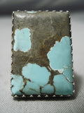 Huge Spiderweb Turquoise San Felipe Sterling Silver Ring-Nativo Arts