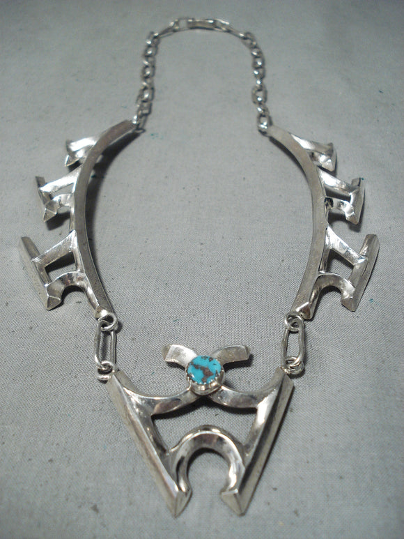 Electrifying Betsoi Navajo Sterling Silver Necklace Native American-Nativo Arts