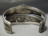 Important Vintage Native American Navajo Last Chance Turquoise Sterling Silver Opal Bracelet-Nativo Arts
