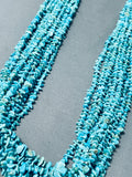 Native American One Of The Best Vintage Santo Domingo Blue Turquoise Hand Woven Necklace-Nativo Arts