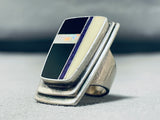 One Of The Best Vintage Native American Navajo Sugilite Inlay Sterling Silver Ring-Nativo Arts