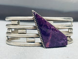 One Of The Best Vintage Native American Navajo Sugulite Sterling Silver Bracelet-Nativo Arts
