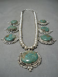 Native American Important Sammy Whitegoat Royston Turquoise Sterling Silver Necklace-Nativo Arts
