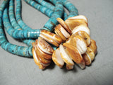 Native American One Of The Biggest Ever Vintage Santo Domingo Turquoise Necklace-Nativo Arts