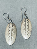 Impressive Vintage Native American Navajo Sterling Silver Earrings-Nativo Arts