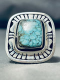 Best Vintage Native American Navajo Leo Nez Turquoise Sterling Silver Ring-Nativo Arts