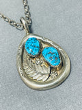 Important Vintage Native American Zuni Sleeping Beauty Turquoise Sterling Silver Necklace-Nativo Arts