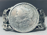 One Of The Best Coiled Coin Vintage Native American Navajo Sterling Silver Bracelet-Nativo Arts
