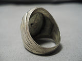 Tremendous Vintage Native American Navajo Royston Turquoise Sterling Silver Ring-Nativo Arts