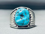 Important Vintage Native American Navajo Turquoise Sterling Silver Ring-Nativo Arts