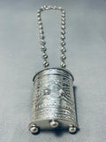 Best Important Vintage Native American Navajo Jewelry Box Sterling Silver Necklace-Nativo Arts