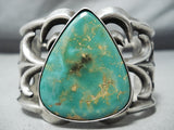 Massive Vintage Native American Navajo Royston Turquoise Sterling Silver Bracelet Old-Nativo Arts