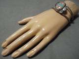 Stunning Vintage Native American Navajo Blouder Royston Turquoise Sterling Silver Bracelet-Nativo Arts