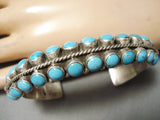 Most Unique Vintage Native American Navajo Ben Begaye Turquoise Sterling Silver Bracelet-Nativo Arts