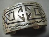 Fascinating Navajo Sterling Silver Bracelet Native American-Nativo Arts