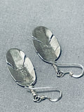 Ben Begaye (d.) Native American Navajo Sterling Silver Feather Earrings-Nativo Arts
