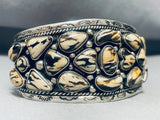 One Of The Best Ever Vintage Native American Navajo Desert Jasper Sterling Silver Bracelet-Nativo Arts