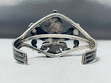 Early Authentic Vintage Native American Zuni Turquoise Knifewing Sterling Silver Bracelet-Nativo Arts