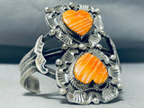 Best Native American Double Shell Heart Sterling Silver Bracelet-Nativo Arts