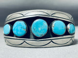 Tremendous Vintage Native American Navajo Turquoise Sterling Silver Bracelet-Nativo Arts