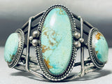 Museum Quality Vintage Native American Navajo Royston Turquoise Sterling Silver Bracelet-Nativo Arts