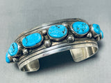 Excellent Vintage Native American Navajo Morenci Turquoise Sterling Silver Bracelet-Nativo Arts