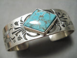 Famous Artist Native American Navajo Jeanette Dale #8 Turquoise Sterling Silver Bracelet-Nativo Arts