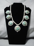 Native American Important Sammy Whitegoat Royston Turquoise Sterling Silver Necklace-Nativo Arts
