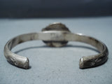 Marvelous Vintage Native American Navajo Carico Lake Turquoise Sterling Silver Bracelet Old-Nativo Arts