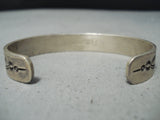 Benny Benally Vintage Navajo Native American Sterling Silver Bracelet Old-Nativo Arts