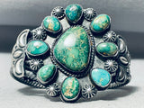One Of The Best Ever Vintage Native American Navajo Damale Turquoise Sterling Silver Bracelet-Nativo Arts