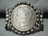 Heavy Coin San Felipe Sterling Silver Bracelet Cuff-Nativo Arts