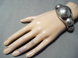 Tremendous Vintage Navajo Sterling Silver Bracelet Native American Old-Nativo Arts