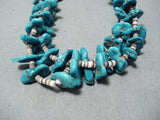 Incredible Authentic Vintage Native American Navajo Sleeping Beauty Turquoise Necklace Old-Nativo Arts