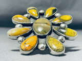 Massive Sun Honeybee Jasper Native American Sterling Silver Ring-Nativo Arts