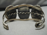Museum Quality Vintage Native American Navajo Spiderweb Turquoise Sterling Silver Bracelet Old-Nativo Arts