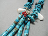 Museum Vintage Native American Navajo Santo Domingo Native American Navajo Turquoise Jacka Necklace Old-Nativo Arts