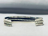 Superb Vintage Native American Navajo 5 Royston Turquoise Sterling Silver Bracelet-Nativo Arts