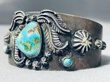 Dramatic Vintage Native American Navajo Royston Turquoise Sterling Silver Bracelet-Nativo Arts