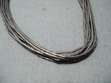 Exceptional Vintage Native American Navajo Sterling Silver And Jet Necklace-Nativo Arts