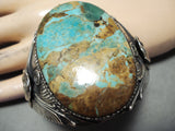 One Of Biggest Best Vintage Native American Navajo Royston Turquoise Sterling Silver Bracelet-Nativo Arts
