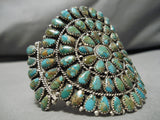 Huge Ray Tafoya Modernistic Native American Navajo Turquoise Sterling Silver Bracelet Cuff-Nativo Arts