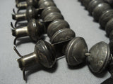 388 Grams Opulent Vintage Native American Jewelry Navajo Sterling Silver Squash Blossom Necklace-Nativo Arts