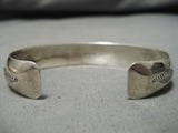 Magnificent Vintage Native American Navajo Sb Turquoise Sterling Silver Bracelet Old-Nativo Arts