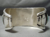 Huge Museum Vintage Native American Navajo Green Turquoise Sterling Silver Bracelet-Nativo Arts
